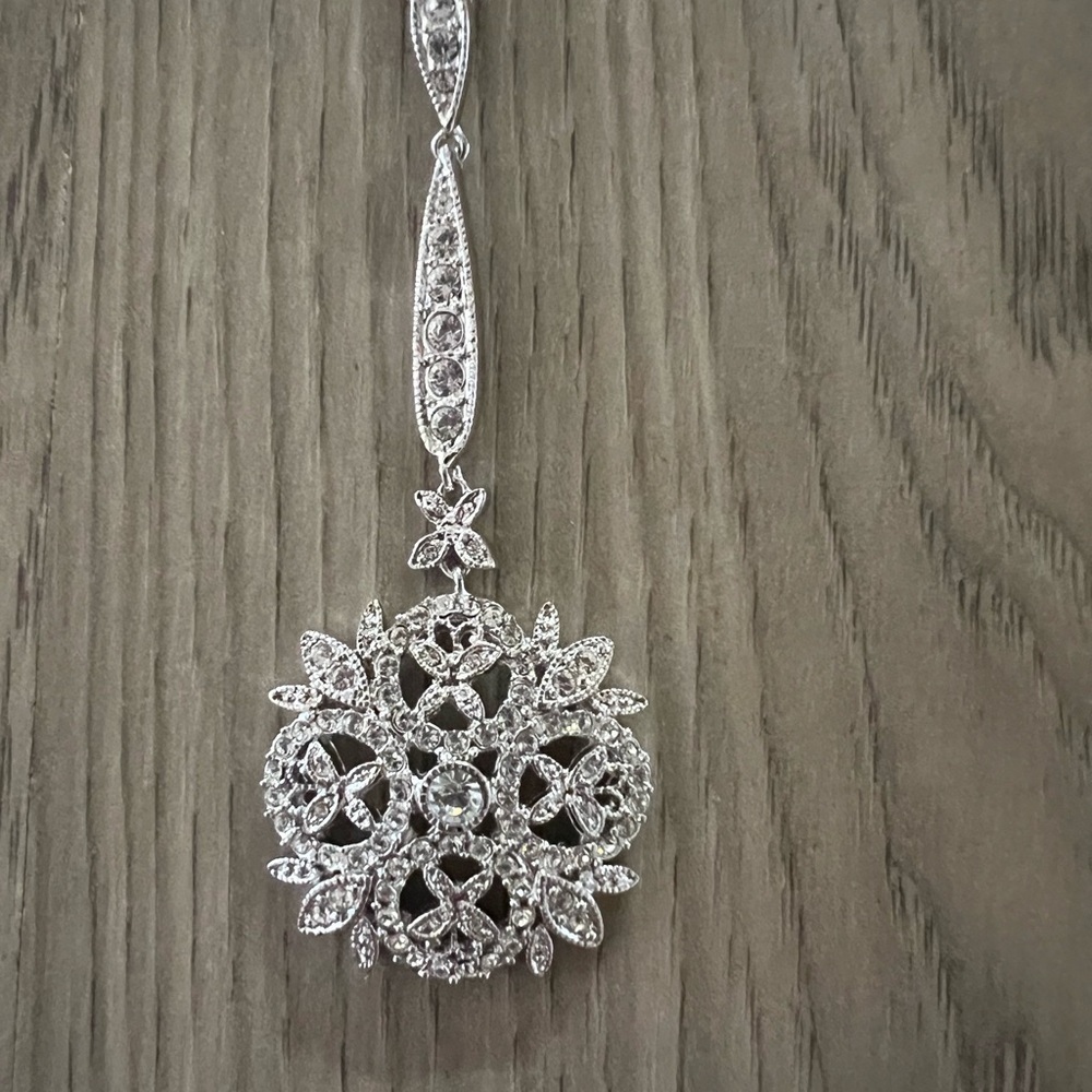 Camrose and Kross JBK Crystal Snowflake Waterfall Pendant Necklace